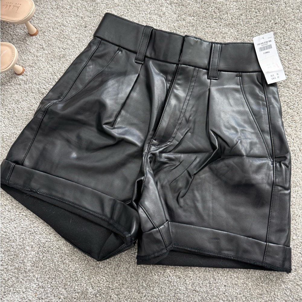 Abercrombie & Fitch Black Leather Shorts